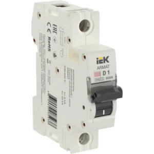 IEK ARMAT Автоматический выключатель M06N 1P D 1А - AR-M06N-1-D001 IEK ARMAT Автоматический выключатель M06N 1P D 1А - AR-M06N-1-D001