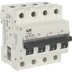 IEK ARMAT Автоматический выключатель M06N 4P B 20А - AR-M06N-4-B020 IEK ARMAT Автоматический выключатель M06N 4P B 20А - AR-M06N-4-B020