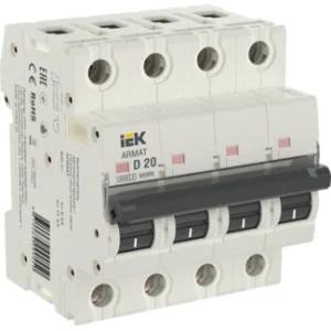 IEK ARMAT Автоматический выключатель M06N 4P D 20А - AR-M06N-4-D020 IEK ARMAT Автоматический выключатель M06N 4P D 20А - AR-M06N-4-D020