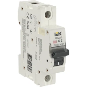 IEK ARMAT Автоматический выключатель M10N 1P C 2А - AR-M10N-1-C002 IEK ARMAT Автоматический выключатель M10N 1P C 2А - AR-M10N-1-C002