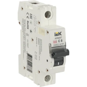 IEK ARMAT Автоматический выключатель M10N 1P C 6А - AR-M10N-1-C006 IEK ARMAT Автоматический выключатель M10N 1P C 6А - AR-M10N-1-C006