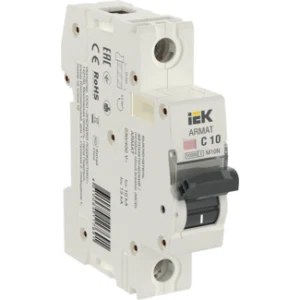 IEK ARMAT Автоматический выключатель M10N 1P C 10А - AR-M10N-1-C010 IEK ARMAT Автоматический выключатель M10N 1P C 10А - AR-M10N-1-C010