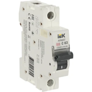 IEK ARMAT Автоматический выключатель M10N 1P C 63А - AR-M10N-1-C063 IEK ARMAT Автоматический выключатель M10N 1P C 63А - AR-M10N-1-C063