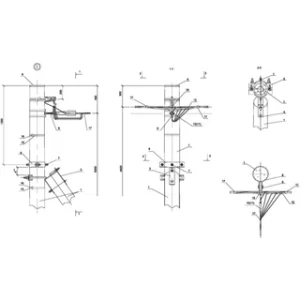 IEK Опора ОАд15 деревянная анкерная ответвительная одноцепная - ASIP-DER-OPR-431-00-70 IEK Опора ОАд15 деревянная анкерная ответвительная одноцепная - ASIP-DER-OPR-431-00-70