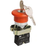 IEK Кнопка управления LAY5-BS142 "Грибок" d=22мм 1р 240В с ключом красная