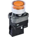 IEK Кнопка управления LA167-BW3571 d=22мм RC 1з с подсветкой желтая