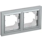 IEK BRITE Рамка 2-местная IP44 РУ-2-БрА-44 алюминий