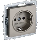 IEK BRITE Розетка 1-местная с заземлением без защитных шторок 16А РС11-1-0-БрШ шампань