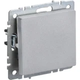 IEK BRITE Выключатель 1-клавишный 10А ВС10-1-0-БрА алюминий