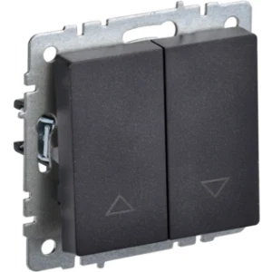 IEK BRITE Выключатель жалюзи 10А ВС10-1-5-БрЧ черный - BR-V15-0-10-K02 IEK BRITE Выключатель жалюзи 10А ВС10-1-5-БрЧ черный - BR-V15-0-10-K02