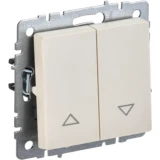 IEK BRITE Выключатель жалюзи 10А ВС10-1-5-БрКр бежевый
