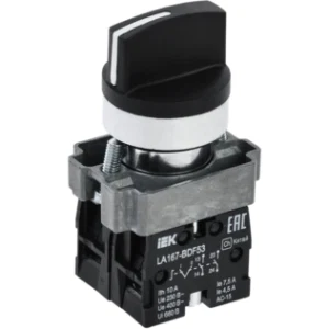 IEK Переключатель LA167-BDF53 на 3 положения 2з черный - BSW20-BDF53-4-24-67-3-K02 IEK Переключатель LA167-BDF53 на 3 положения 2з черный - BSW20-BDF53-4-24-67-3-K02