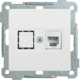 IEK Розетка компьютерная РК10-1-Б RJ45 Cat5e BOLERO белый