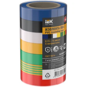 IEK Изолента 0,15х15мм 5м (7шт/компл) - EX-IZ10-C15-15-05-SET IEK Изолента 0,15х15мм 5м (7шт/компл) - EX-IZ10-C15-15-05-SET
