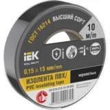 IEK Изолента 0,15х15мм черная 10м