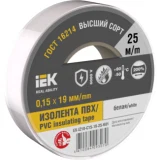 IEK Изолента 0,15х19мм белая 25м