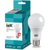 IEK Лампа светодиодная A60 шар 20Вт 230В 4000К E27