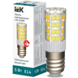 IEK Лампа светодиодная CORN капсула 5Вт 230В 4000К керамика E14