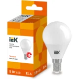 IEK Лампа светодиодная G45 шар 5Вт 230В 3000К E14