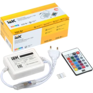IEK Контроллер с ПДУ ИК RGB 3 канала 220В 1А 500Вт - LSC1-RGB-500-IR-20-220-B IEK Контроллер с ПДУ ИК RGB 3 канала 220В 1А 500Вт - LSC1-RGB-500-IR-20-220-B