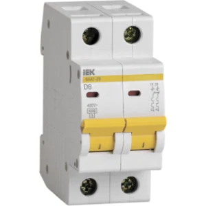 IEK Автоматический выключатель ВА47-29 2Р 6А 4,5кА D - MVA20-2-006-D IEK Автоматический выключатель ВА47-29 2Р 6А 4,5кА D - MVA20-2-006-D