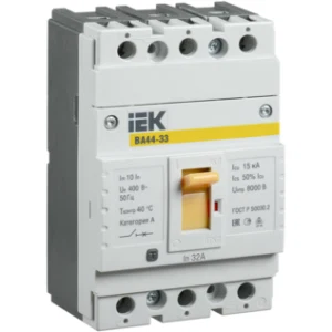 IEK Выключатель автоматический ВА44-33 3Р 32А 15кА - SVA4410-3-0032 IEK Выключатель автоматический ВА44-33 3Р 32А 15кА - SVA4410-3-0032