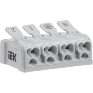 IEK Клемма пружинная соединительная КСПз4-2L+N+PE - UKZ-B06-4P-F0-E1-10 IEK Клемма пружинная соединительная КСПз4-2L+N+PE - UKZ-B06-4P-F0-E1-10