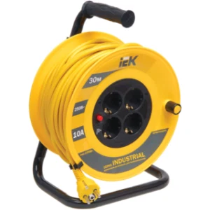 IEK Катушка УК30 с термозащитой 4 места 2P+PE/30м 3х1,0мм2 INDUSTRIAL - WKP14-10-04-30 IEK Катушка УК30 с термозащитой 4 места 2P+PE/30м 3х1,0мм2 INDUSTRIAL - WKP14-10-04-30