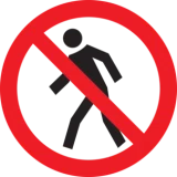IEK Самоклеящаяся этикетка Ф180мм "Проход запрещен"